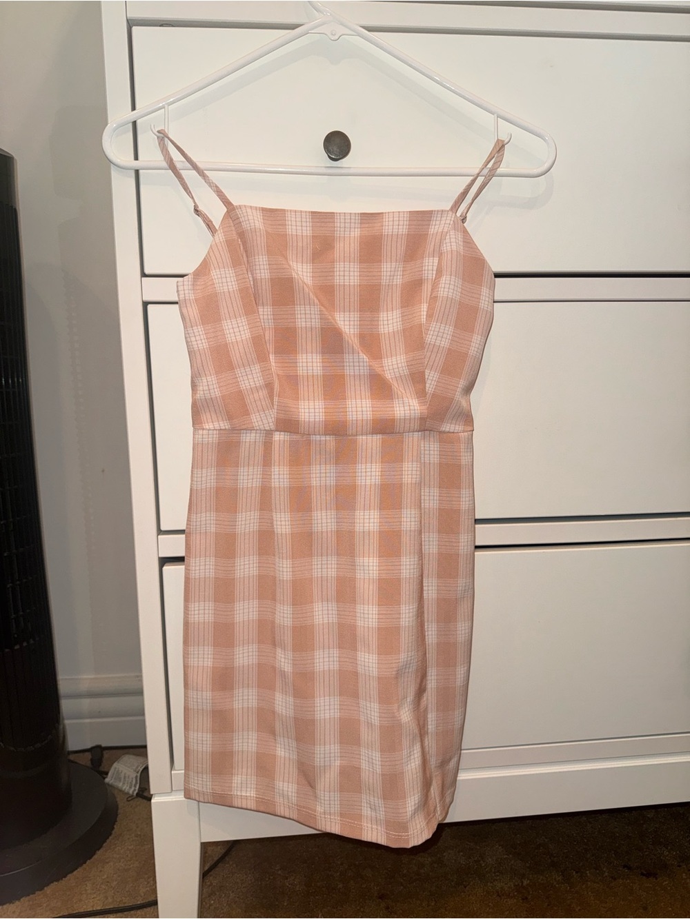 Pink Plaid mini dress xxs nordstrom BP